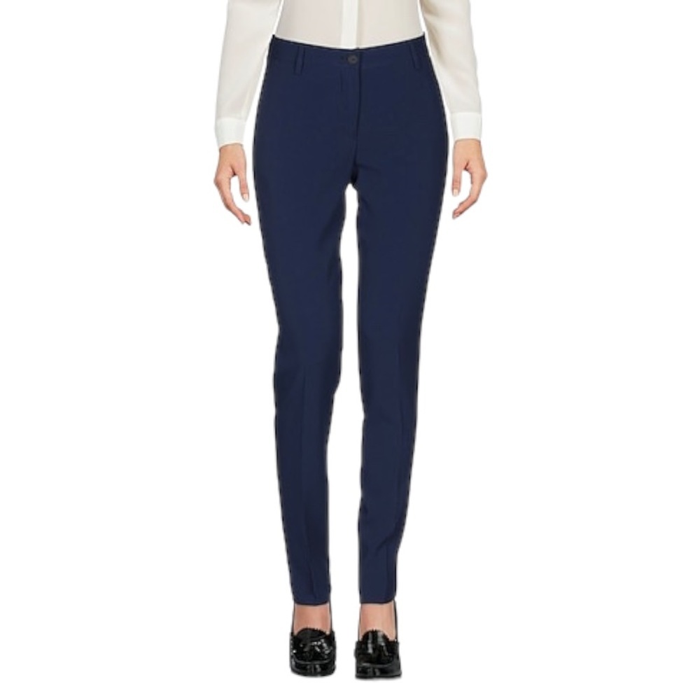 Brian‎ Dales Wool Pants Straight Leg Dark Navy Blue Classic Flat Front Size 10